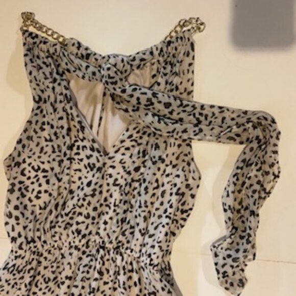 ANIMAL PRINT CHIFFON DRESS - Picture 3 of 5